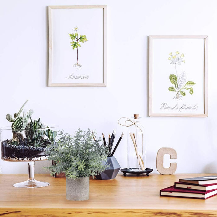 Set of 3 Mini Potted Artificial Eucalyptus Plants Plastic Fake Green Rosemary Plant for Home Decor Office Desk Shower Room Decoration