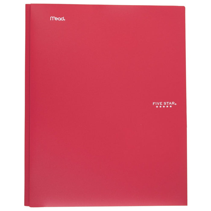 Five Star Stay-Put Pocket and Prong Folder 4 Pack, Assorted Primary Colors (38048)