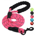 5 FT Strong Dog Leash with Padded Handle and Highly Reflective Threads Nylon Dog Leashes for Medium and Large Dogs