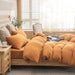 Jersey Knit Duvet Cover Set 100% T-Shirt Cotton Super Soft Comfy 3Pc Bedding Set with Zipper Closure (Solid Burnt Orange, King)