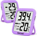 Antonki Room Thermometer Indoor Hygrometer, Humidity Gauge, Humidity Meter, Digital Temperature and Humidity Monitors for Home, Baby Room, Terrarium, Incubator, Greenhouse - 2 Pack