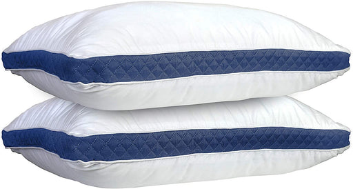 Lux Decor Collection Gusseted King Size Pillows Set of 2 - Comfortable Breathable Bed Pillows for Sleeping (18X36)