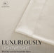 Cream Queen Size Bed Sheets Set - 6 Pc Soft Bedding & Pillowcases Set W/ Deep Pockets - Breathable, Wrinkle Free & Fade Resistant