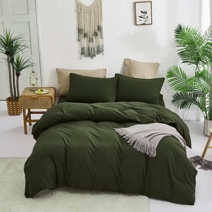 Army Comforter Set Full Green Bedding Comforter Sets Full Cotton Dark Green Comforter Solid Hunter Green Bedding Full Olive Green Bedding Soft Bedding Blankets Bed Bedding Comforter