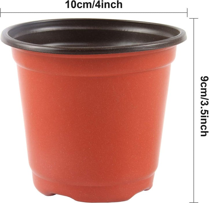 150 Pcs 4" Plastic Plants Nursery Pot,Seed Starting Pots