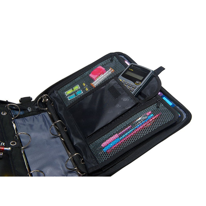 Case It Dual Two 1.5 Inch D-Ring Zipper Binder, Dual-121-A, Black