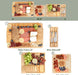 Bamboo Charcuterie Boards Cheese Board Knife Set, 15.7"X 13" Charcuterie Board and Hidden Serving Trays X2 for Charcuterie Cheese Fruit,House Warming New Home for Couple Women Mom