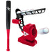 Future Stars Electronic Baseball Pitching Machine Combo Set - 1 Electronic Pitching Machine with 5-Ball Feeder, 1 24" Telescoping Bat, 5 Foam Baseballs