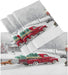 Pfrewn Winter Red Truck Dog Snow Placemats Set of 6 Table Mat Christmas Snowflake Place Mat Double-Sided Print 12" X 18" Dining Home Kitchen Xmas Table Decoration