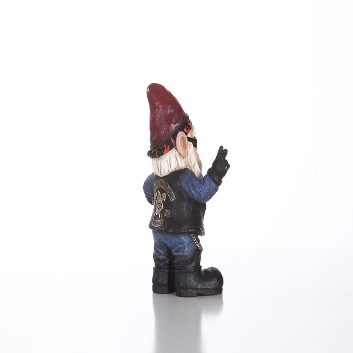 BIKER GNOME with SUNGLASSES & HELMET- GNOMAD