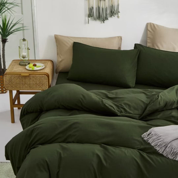 Army Comforter Set Full Green Bedding Comforter Sets Full Cotton Dark Green Comforter Solid Hunter Green Bedding Full Olive Green Bedding Soft Bedding Blankets Bed Bedding Comforter