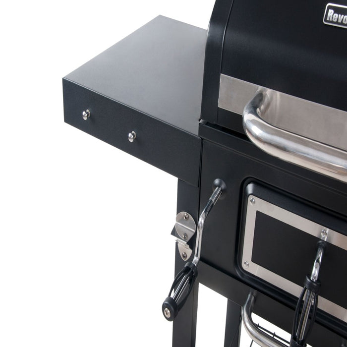 Revoace Dual Fuel Gas & Charcoal Combo Grill, Black with Stainless