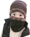 Kids Winter Hat and Scarf Set, 2Pcs Warm Knit Beanie Cap and Scarf for 5-14 Years Old
