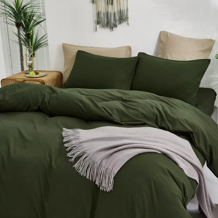 Army Comforter Set Full Green Bedding Comforter Sets Full Cotton Dark Green Comforter Solid Hunter Green Bedding Full Olive Green Bedding Soft Bedding Blankets Bed Bedding Comforter