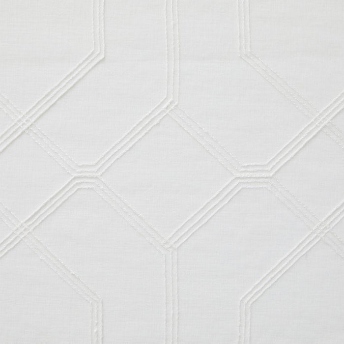 Mainstays Modern White Geometric Rod Pocket Sheer Curtain Set, 28" X 84" (4 Panels)