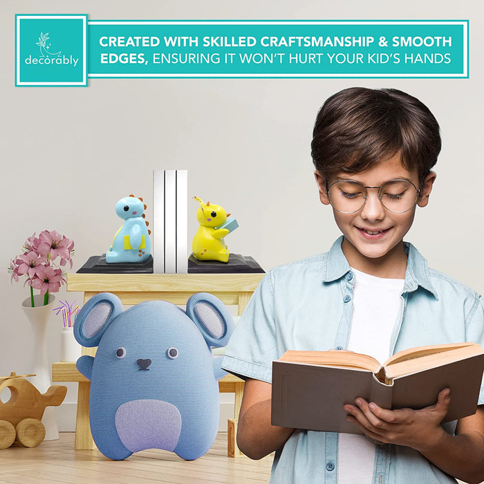 Dinosaur Bookends for Kids - Dinosaur Book Ends for Kids Room, Kids Book Ends for Boys Room, Kids Bookends for Shelves, Kid Book Ends Kids, Dinosaur Book Ends for Kids Rooms