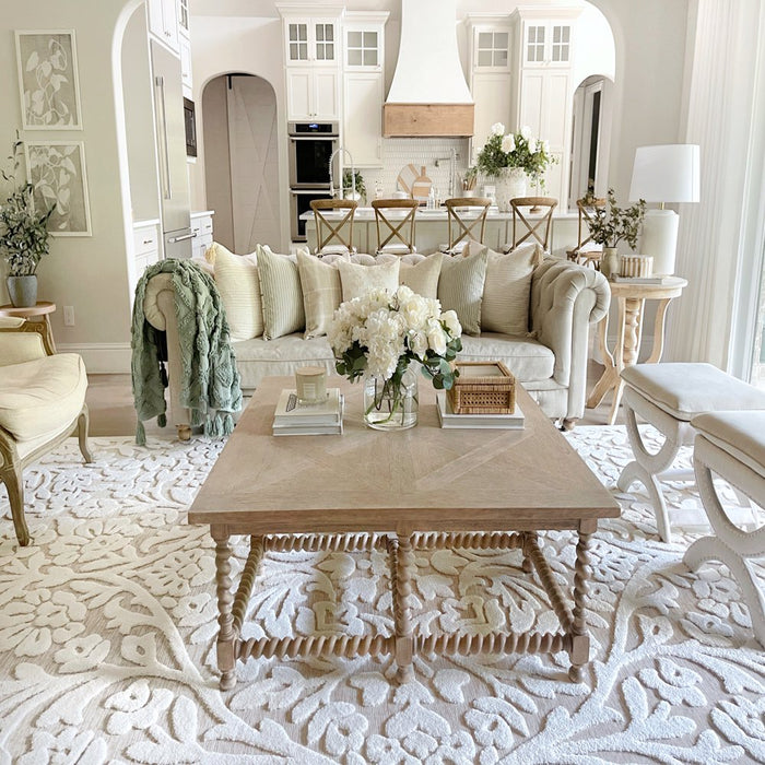 My Texas House Rosalie Rosalie, Transitional Transitional, Floral, Woven Area Rug, 5'2" X 7'6"