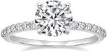 925 Sterling Silver 1.25 CT round Solitaire Cubic Zirconia Engagement Ring Halo Promise Ring Size 3-13