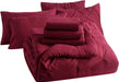 Bedsure Full Size Comforter Sets - Bedding Sets Full 7 Pieces, Bed in a Bag Burgundy Bed Sets with Comforters, Sheets, Pillowcases & Shams,Adult & Kids Bedding