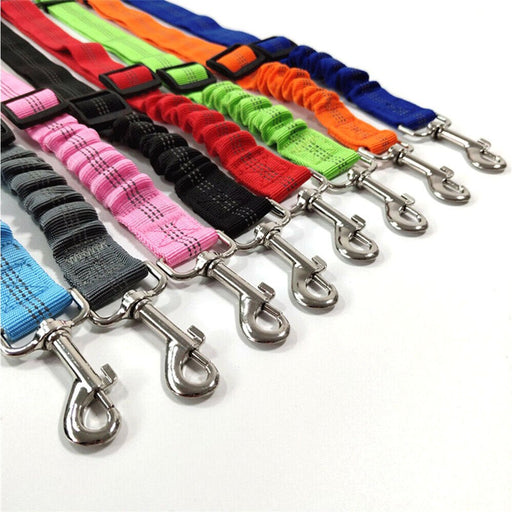 Adjustable Pet Dog Seat Belt Harness, Dog Cat Seat Belt Leash Safety Leads Harness, Vehicle Car Seatbelt Harness for Pets with Elastic Nylon Bungee Buffer for Shock Attenuation