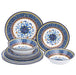 Melamine Dinnerware Set, Service for 4, Traditional Blue and White - Set of 12