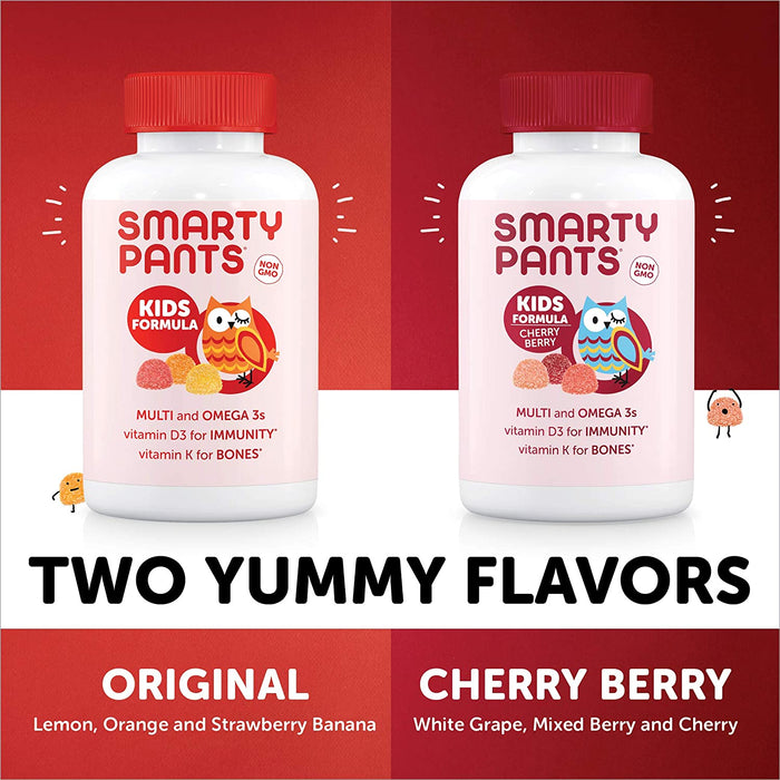 Smartypants Kids Formula Daily Gummy Multivitamin: Vitamin C, D3, and Zinc for Immunity, Gluten Free, Omega 3 Fish Oil (DHA/EPA), Vitamin B6, B12, 120 Count (30 Day Supply)