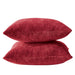 Mainstays Solid Chenille Decorative Pillow Set, Red, 18" X 18", 2 Pieces