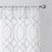 Mainstays Modern Blue Geometric Rod Pocket Sheer Curtain Set, 28" X 84" (4 Panels)