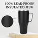 40Oz Insulated Tumbler with Handle,Stainless Steel Vacuum Mug with Lid and Straw,Maintains Cold and Heat for Hours,Sweat Proof/Leak Proof/Dishwasher Safe,Car Holder Cups-Green&Pink