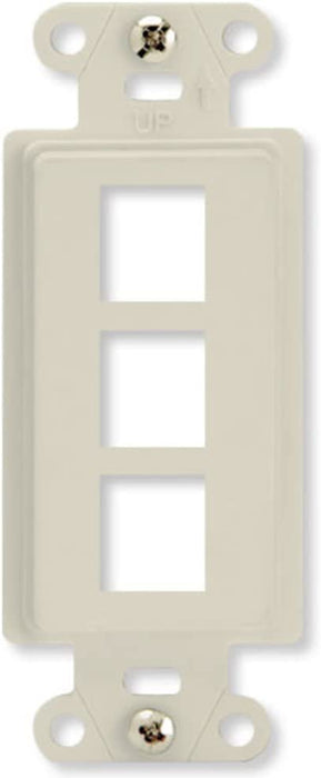 On-Q WP3413WH10 High Impact Flame Retardant Plastic 3-Port Decorator Outlet Strap, White, 10 Count