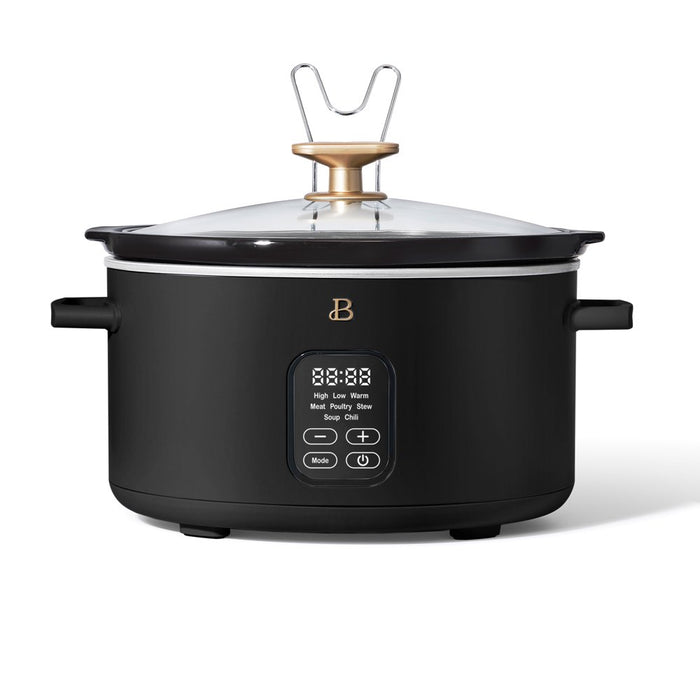 Beautiful 6QT Programmable Slow Cooker, Black Sesame by Drew Barrymore