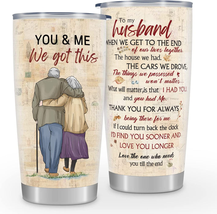 Gifts for Women Men, Anniversary Romantic Gifts for Her Him, Valentines Day Gifts for Boyfriend from Girlfriend, Birthday Christmas Gifts for Wife from Husband - Stainless Steel Tumbler 20Oz