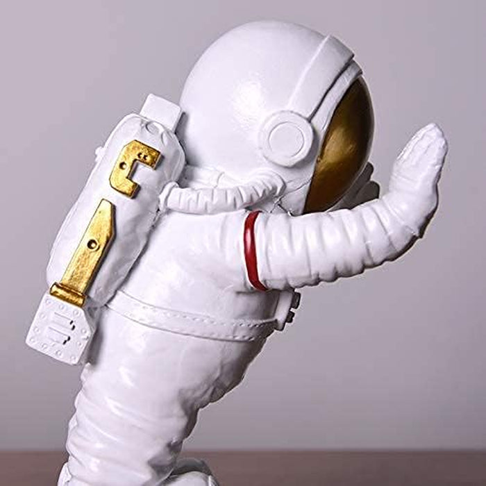 Astronaut Bookends - Book Ends to Hold Books - Space Decor Bookends for Kids Rooms - Bookends for Heavy Books - Unique Book Holders with Anti-Slip Base (Gold)