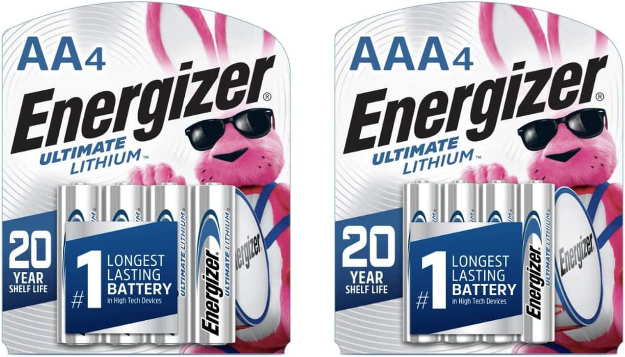Energizer AA Batteries, Ultimate Lithium Double a Battery, 8 Count