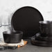 Coupe Dinnerware Set, Service for 8, Black Matte, 32 Piece