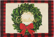 Pfrewn Christmas Holly Leaf Red Buffalo Plaid Placemats Set of 6 Table Mat Xmas Winter Place Mat Double-Sided Print 12" X 18" Dining Home Kitchen Table Decoration