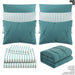 Sharper Image 9-Piece Teal down Alternative Pintuck Bed-In-A-Bag Set, King