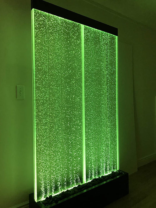 72"X40" 3XL Bubble Fountain, Stainless Steel Base Twin Bubble Panel, Color Lights/Remote Ctrl