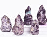 AMOYSTONE Purple Lepidolite Crystals Tower Flame Shaped Stone Energy Meditation Healing Crystal Home Decor 1.0-1.5LB