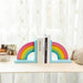 Wooden Rainbow Book Ends Non-Skid Cute Kids Bookends Book Stoppers for Girls Home Children'S Room Classroom Nursery Decor, Pack of 2