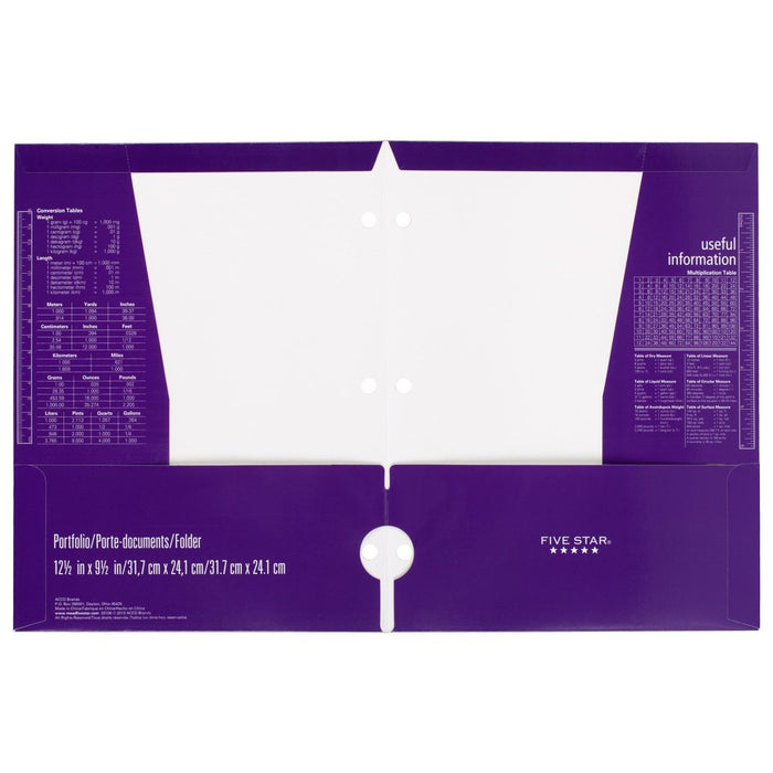 Five Star 4-Pocket Paper Folder, Assorted Trend Colors, 6 Pack (38056)