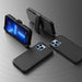 for Iphone 13 Pro Max/13 Pro/13/13 Mini Phone Case with Belt Clip Stand Shockproof Protective Case Hybrid Armor Cover, Black