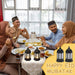 Mini Ramadan Candle Mubarak Lantern LED Eid Mubarak Lantern Moon Star Lights Moroccan Style Hanging Lantern for Home Patio Table Wedding Centerpiece Festival Decor (Black, 6 Pieces)