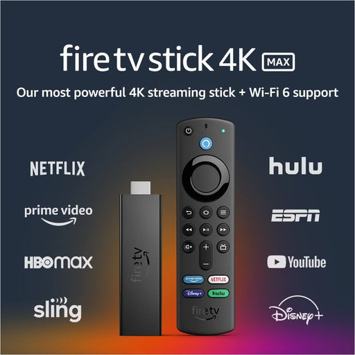 Fire TV Stick 4K Max Streaming Device, Wi-Fi 6, Alexa Voice Remote (Includes TV Controls)