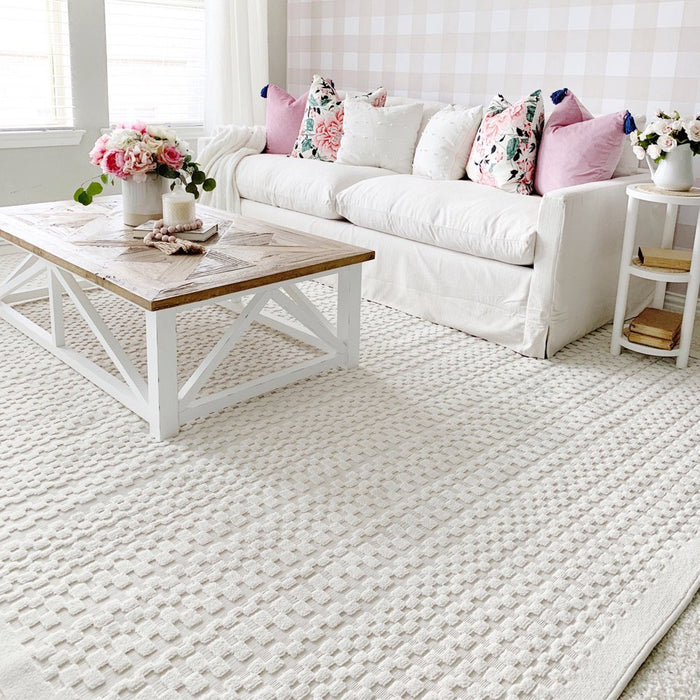 My Texas House Quail Hollow, Country/Cottage, Geometric, Woven Area Rug, 5'2" X 7'6"