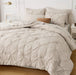 Bedsure Full Size Comforter Sets - Bedding Sets Full 7 Pieces, Bed in a Bag Beige Bed Sets with Comforters, Sheets, Pillowcases & Shams,Adult & Kids Bedding