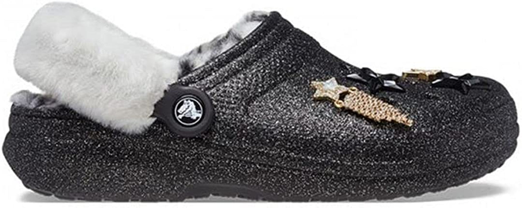 Unisex-Adult Classic Glitter Lined Clogs | Fuzzy Slippers
