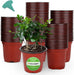 120 Packs 4 Inches Plastic Plant Nursery Pots with 15 Pcs Plant Labels, Seed Starting Pot Flower Plant Container for Succulents, Seedlings, Cuttings, Transplanting
