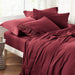 Full Size Sheets Set Burgundy - Soft 1800 Bedding Microfiber Sheets Full Size Bed, 4 Pieces Full Bed Sheets