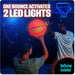 Glow in the Dark Basketball for Teen Boy - Glowing Red Basket Ball, Light up LED Toy for Night Ball Games - Sports Stuff & Gadgets for Kids Age 8 Years Old and Up